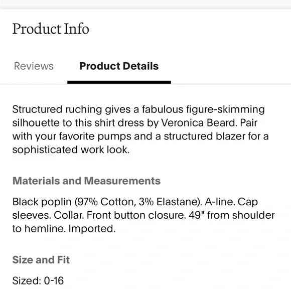 Veronica Beard Black Ruched Assymetric Button Shirtdress - Picture 5 of 12